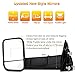 SCITOO Towing Mirrors fit 2009-2016 for Dodge for Ram 1500 2010-2016 for Ram 2500 3500 with Power Heated Temperature Sensor Amber Turn Signal Puddle Manual Folding and Flip up Features