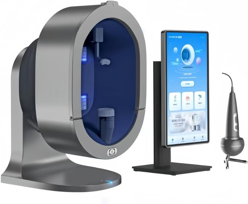 AI Skin Analyzer Device for Face & Scalp – Multi-Light UV and Polarized Imaging, 15.6 Inch Touchscreen, Handheld Scalp Viewer