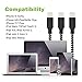 Ulimag, 4Pack 3FT 6FT 10FT 10FT Nylon Braided 8 Pin Cable Compatible with Phone X, 8,7,6,5 (Black White)