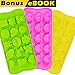 [FLASH SALE] Silicone Chocolate Candy Molds | Jelly Gummy Pudding Ice Cake Soap Ganache Baking Mold | Bonus eBOOK + Small Bags + Spatula | Non stick BPA free Professional Decorating | Many Cute Shapes