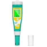 UIUZMAR Pool Salt pH Tester Upgrade pH and ORP Meter Accurate Pool Water | Consistent pH, Salinity, ORP, TDS, EC, Temp Tester pH PPM and EC Tester for Hydroponics, Aquariums, Pool, Spa