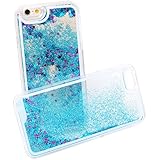 Glitter iPhone 6 Case, BEBONCOOL(TM) Quicksand Glitters Stars Liquid Transparent Hard Back Case Cover for iPhone 6 (4.7 Inch) [LIFETIME WARRANTY](Blue)