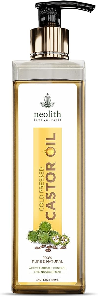 Neolith Organic Virgin Cold Pressed Castor Oil Non GMO Hexane Free 250ml Hair