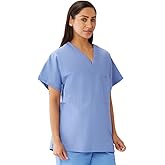 CottonCare Unisex Scrub Tops Ceil Blue