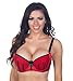 Parfait by Affinitas Women's Charlotte Padded Bra, Red/Black, 30FF