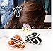 Cfalaicos Women Kid Girl Hair Clip Pin Claw Barrettes Accessories (1 Khaki + 1 Black butterfly Claw)