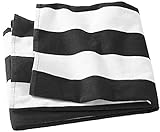 Joe's USA Premium Large Pool and Beach Resort Towels - 11 Colors To Choose From (Black/White)
