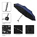 Prodigen Travel Mini Umbrella Windproof UV Folding Compact Umbrella Portable Lightweight Sun & Rain Umbrellas for Women and Men (Blue)