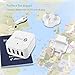Syncwire 34W 4-Port USB Wall Charger, Multi-Port [Foldable US Plug] Travel Power Adapter with Interchangeable UK/EU Plug for Apple iPhone, iPad, Samsung, Android Phones, Tablets & More