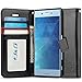 J&D Case Compatible for Xperia XZs Case, Wallet Stand Slim Fit Heavy Duty Protective Shock Resistant Flip Cover Wallet Case for Sony Xperia XZs Wallet, Black