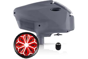 Maddog Empire Halo Too Electronic Paintball Loader with HK Army Epic Speed Feed and HPA Paintball Tank Fill Nipple Protector Accessory Package - 20+ BPS