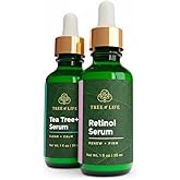 Tree of Life Facial Serum for Face - Skin Care Face Serums, Hydrating, Anti-Aging, Skin Care Duo Serums to Smooth Dry & Sensitive Skins (Retinol & Tea Tree, 2 x 1oz)