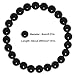 Natural Genuine Black Onyx Beads, maxin Bling Jewelry 8MM Semi-Precious Gemstones elastic Bracelet,Unisex