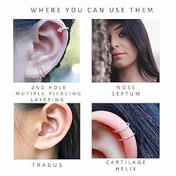 925 Sterling Silver Cartilage Earring Helix Hoops