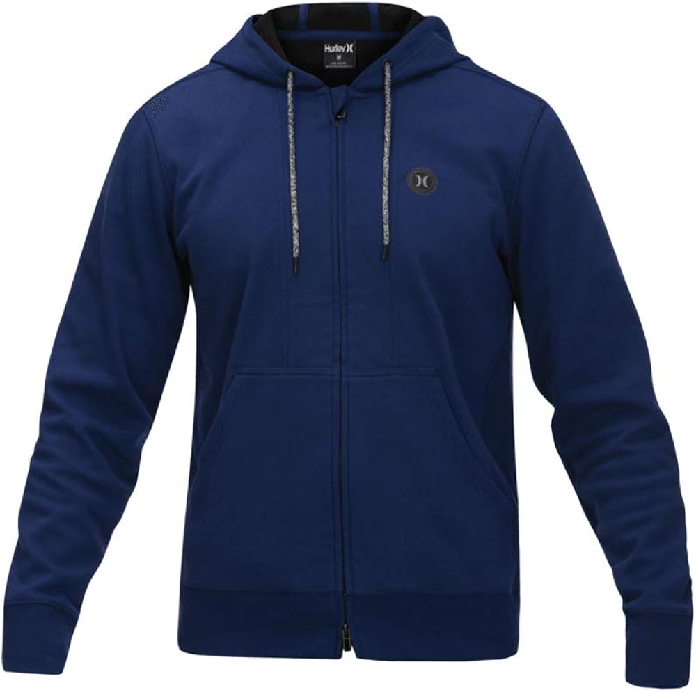 Hurley Men's Protect Therma Full Zip Fleece Jacket, Blue Void - XL: Clothing