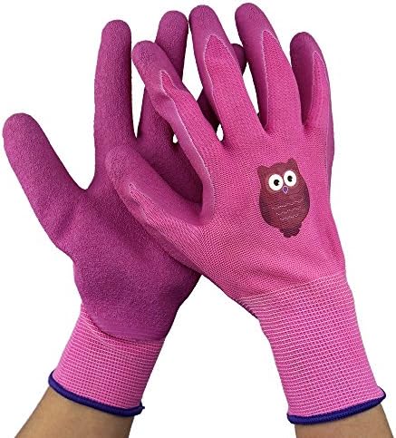 Gardening Gloves, Nitrile Coated Gloves, Garden/Work Gloves for Women or Men,4 Size (M, Pink)