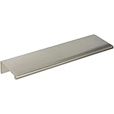 #3306-6 in. CKP Brand Back Mount Finger Edge Pull, Brushed Nickel