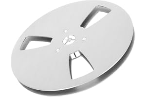 Luqeeg 7 Inch Empty Tape Reel Aluminum Alloy Improving Sound Quality for Reel to Tape Players 1/4in Three Hole Opening Machin