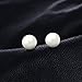 JewelryPalace 925 Sterling Silver Freshwater Cultured 8-9mm White Pearl Stud Earrings
