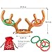 heytech Inflatable Reindeer, 2 Pack Inflatable Reindeer Antler Ring Toss Game for Christmas Party (2 Antlers&8 Rings& 1 Gift Bag)