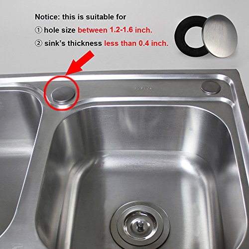 Kitchen Faucet Hole Cover for Dia 1.2 to 1.6 Inch, Brushed Stainless