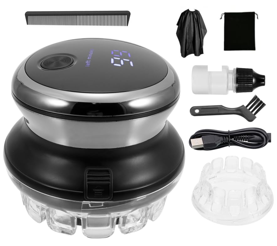 ALLOMN Hair Clipper for Men, Rechargeable Shaved Head Hair Clipper Circular Cordless Hair Trimmer, Portable Self-Haircut Kit Electric Hair Removal Machine Hair Trimming Machine for Men Adults Kids