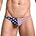 Forest Men's Underwear G-String American Flag Design,US L/tag XL/Waist:35-37