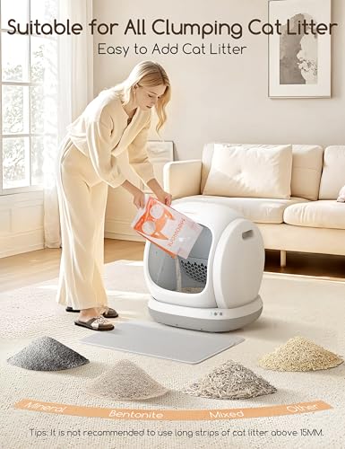 Meowant Self Cleaning Litter Box, Automatic Litter Box Self Cleaning with APP Control, 75L Extra Large Open Low Entry Smart Cats Litter Boxs for Multi-Cat Compatible Senior Cats Large Cats