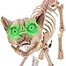 Halloween Haunters Life Size Skeleton Meowing Kitty Cat with Light-Up Green Eyes Prop Decoration - Scary 10