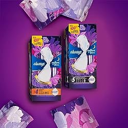 Always Radiant Feminine Pads for Women, Size 4