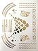 10 Sheets Modern Boho Metallic Tattoos Flash Gold/Silver Ultimate Collection