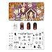 CICI&SISI 2018 Halloween Theme Nail Art Stamping Plates Kit Holiday Stamp Plate Manicure Template 4 Pieces