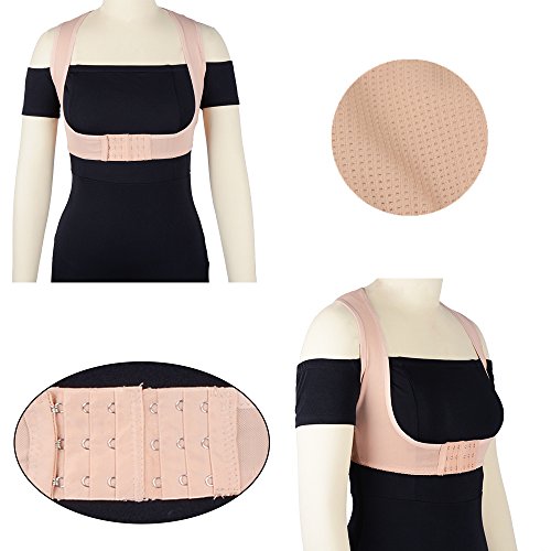 Chest Braces for Women, ZAMO Women Chest Brace Up,Personal Posture Shape Corrector,Prevent Hunchback,Posture Corset Bra,Female X Strap Vest -M, Beige