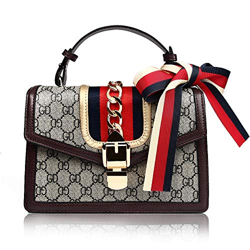 Beatfull Designer Women HandbagS, Retro Shoulder Bag Ladies Bee Bag Top Handle Hanfbag (brown-chain)