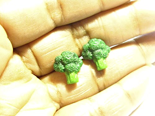 Broccoli Stud Earrings - Tiny Food Jewelry