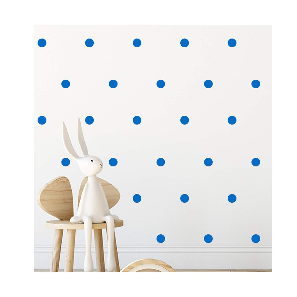 StickerDeen | Polka Dot Circles Round Shape Style Decoration Removable Wall Art Vinyl Decal Stickers | (Pack of 112) (Blue)