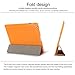 Besdata PT25_26 Ultra Thin Magnetic Smart Translucent Back Case Cover for Apple iPad 2, iPad 3, iPad 4 Bundle with Screen Protector, Cleaning & Stylus - Orange