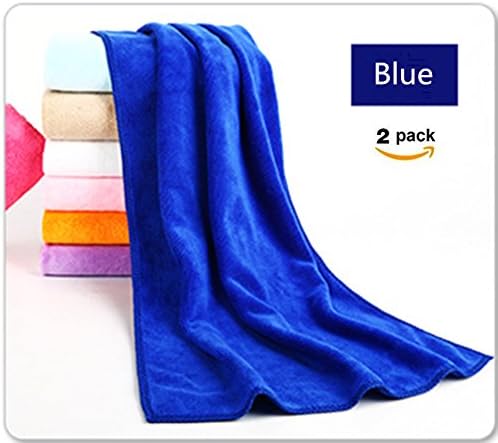Foseal 80% Polyester 20% Nylon Ultra-fine Fiber Super Absorbent Towel Hotel Quality, Super Soft and Highly Absorbent（2 Packs）