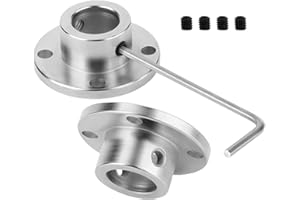 LULUQUEEN 2-Pack 12mm Flange Shaft Coupling High Hardness Metal Axis Bearing Fittings DIY Model Accessory Rigid Flange Guide Shaft Coupler Motor Connector
