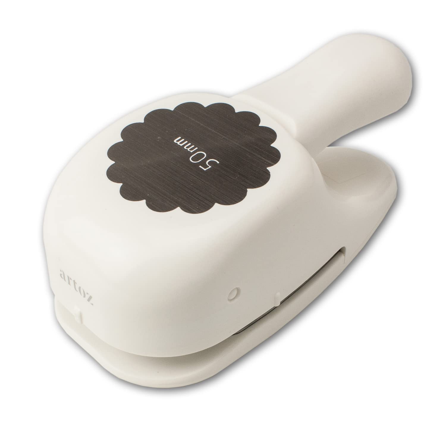 Punch - wave circle, flower/blossom, 5 cm - paper punch, hole punch, motif punch for crafts, for labels, table decorations, suitable up to 220 g/m²