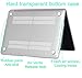 Sykiila for Macbook Pro 13 Inch with Touch Bar Case 2019 2018 2017 Model A2159 / A1989 / A1708 / A1706 Keyboard Cover & Sleeve & HD Screen Protector 4 in 1 - Rose Marble