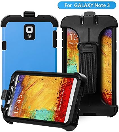 Note 3 Case, Galaxy Note 3 Case, Anken [Shock Absorption] [Drop resistance] Slim Fit Case with Kickstand &amp; Screen Protector for Samsung Galaxy Note 3 (Blue)