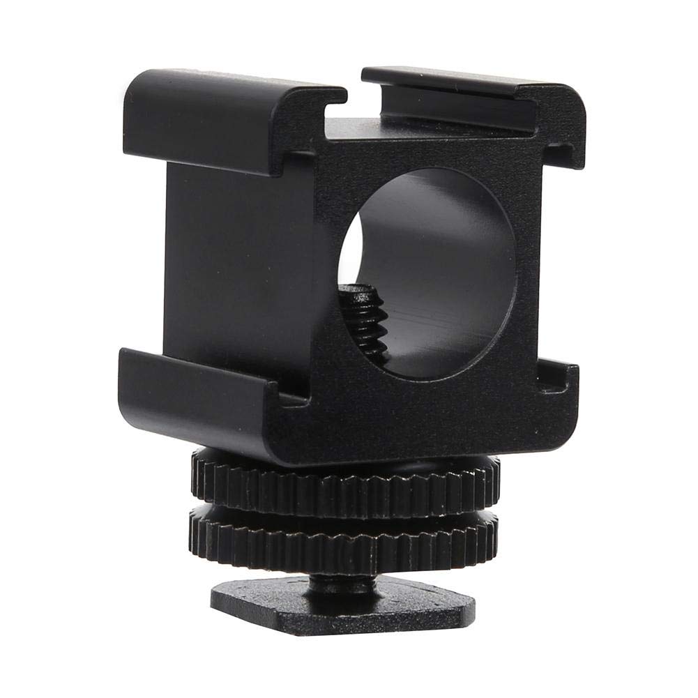 Topiky Triple Hot Shoe Mount Adapter Extend Base Bracket Holder for Microphone Monitor LED Video Light