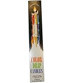 Candlestock Hippie Drippy Drip Kaarsen - Pack van 11 Druppelende Taper Kaarsen - Wijnfles Smeltende Kaarsen (1 van elke kleur Candlestock Hippie Drippy Drip Kaarsen - Pack van 11 Druppelende Taper Kaarsen - Wijnfles Smeltende Kaarsen (1 van elke kleur