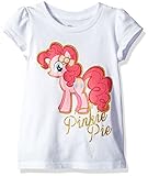 My Little Pony Little Girls' Toddler Pinkie Pie Short-Sleeved Puff T-Shirt, White, 5T