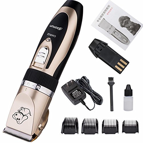 Pet Clipper, Umiwe Pet Dog Cat Hairdress Rechargeable Electronic Low Vibration Low Noise Pet Hair Trimmer Pet Scissors Dog Grooming Cutting Machine - Thumbnail 7