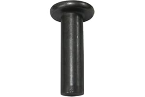 HANSON RIVET 1/4 Dia X 1/2 Length Steel Solid, Flat Head Rivet, Plain Finish, (Pack of 1 LB - Approximately 89 Pieces)