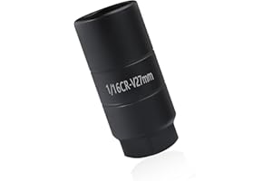 Yumfugu 1 PC Car Oil Pressure Sensor Socket, 3/8" Actuator 1-1/8" Hex Wrench Fits 1-1/16" Switch, Quick Disassembly and Installation Oil Pressure Socket Tool, Unicersal for Car Accessories (Black)