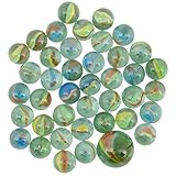 GAMEKING Glass Marbles Set for Kids - 40 Piece Classic Vintage Pack with Shooter Compatible with Marble Run
