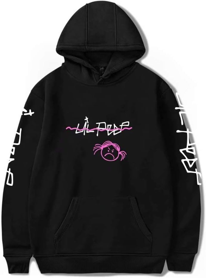 Lil Peep Unisex Fashion Print Hoodie Sweatshirt Round Collar Hooded Hip Hop Rapper Pullover for Men & Women